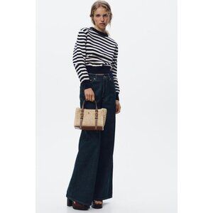 ZARA WOVEN MINI TOTE BAG